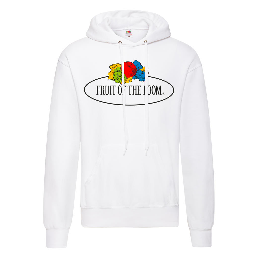 Vintage Hooded Sweat Classic Large Logo Print - Fruit of the Loom
