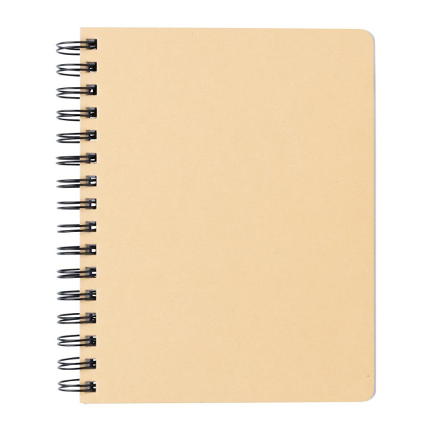  A5 Kraft spiral notebook with sticky notes