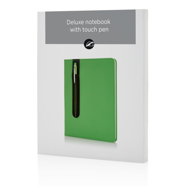  Standard hardcover PU A5 notebook with stylus pen