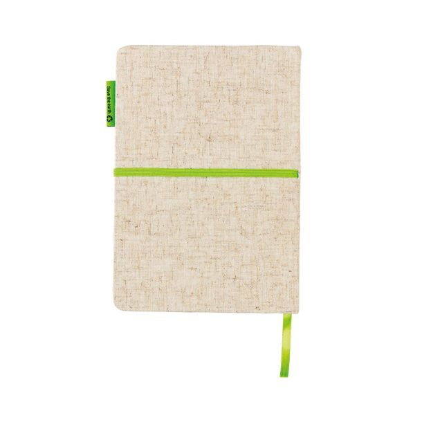  A5 Eco jute cotton notebook