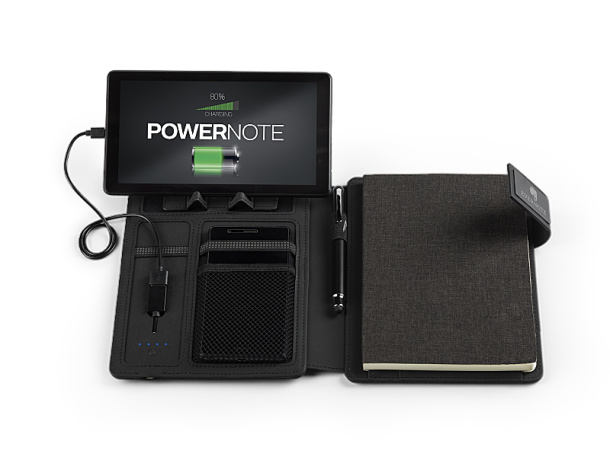 POWER NOTE A5 notebook with power bank