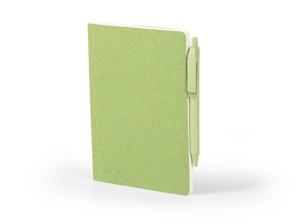 GRAIN biodegradable notebook with biodegradable ball pen