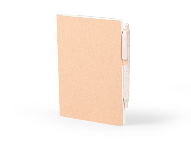 GRAIN biodegradable notebook with biodegradable ball pen