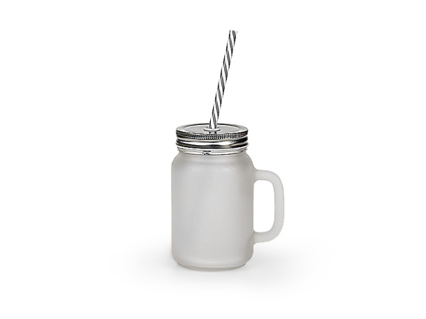 JAR SUBLI sublimation jar with a lid and a straw