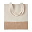 INDIA TOTE torba za kupovinu s detaljima od jute, 160 g/m²