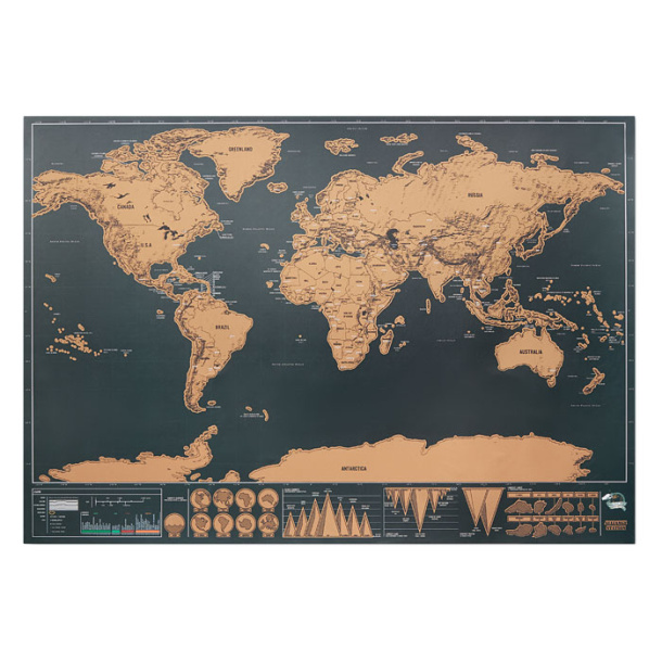 BEEN THERE karta svijeta - strugalica