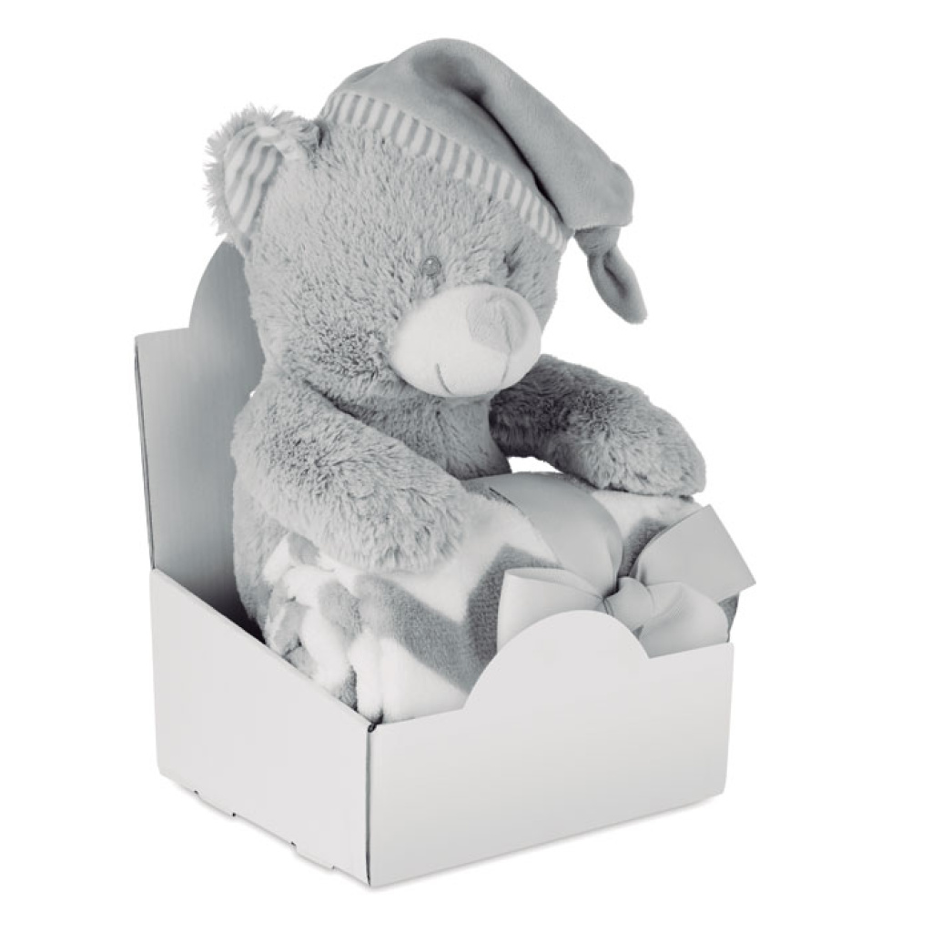 OSSET Large teddy bear with blanket MO9841 07 Promoshop