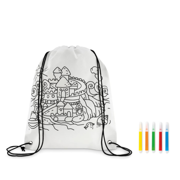 CARRYDRAW Non woven kids bag with pens
