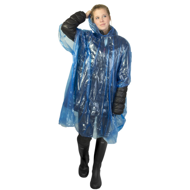 Ziva disposable rain poncho with storage pouch - Unbranded