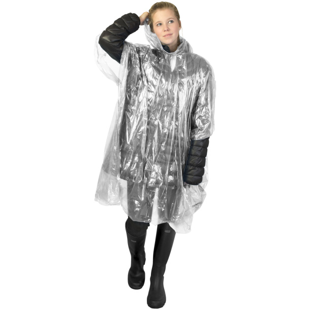 Ziva disposable rain poncho with storage pouch - Unbranded