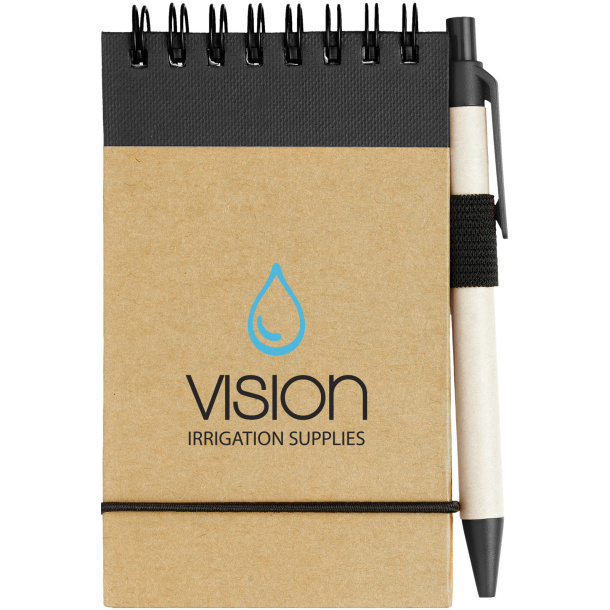 Zuse A7 recycled jotter notepad with pen - Unbranded