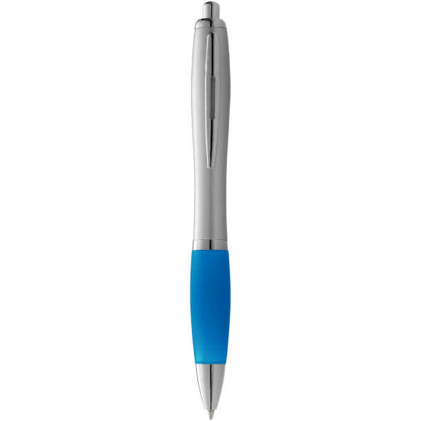 Nash ballpoint pen silver barrel and coloured grip - Unbranded