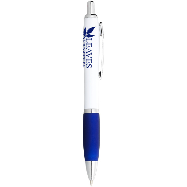 Nash bijela kemijska olovka s drškom u boji