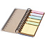 Spinner spiral notebook with coloured sticky notes - Unbranded