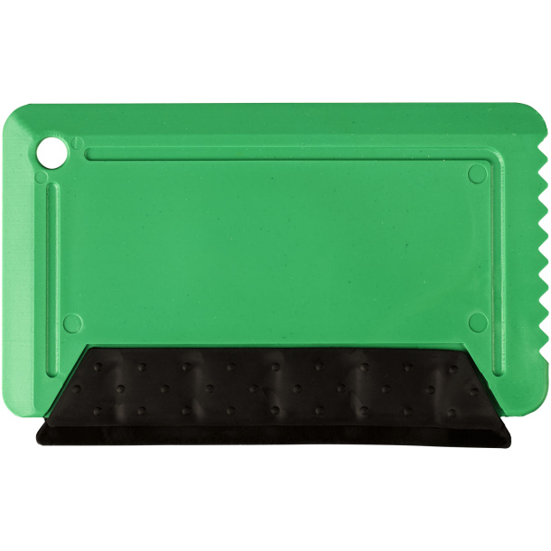Freeze credit card sized ice scraper with rubber