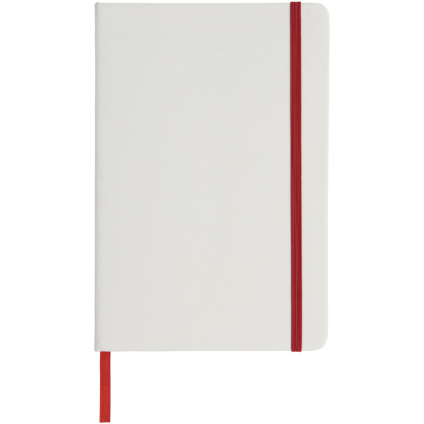 Spectrum A5 white notebook with coloured strap - Unbranded
