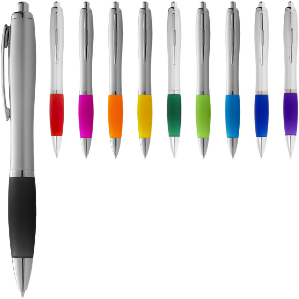 Nash srebrna kemijska olovka s drškom u boji