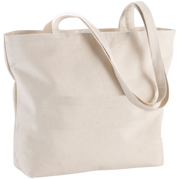 Ningbo 320 g/m² zippered cotton tote bag - Bullet