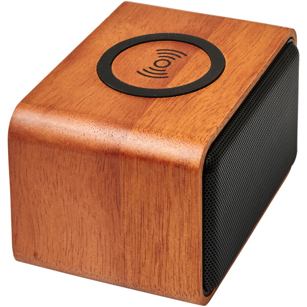 Wooden speaker with wireless charging pad - Unbranded