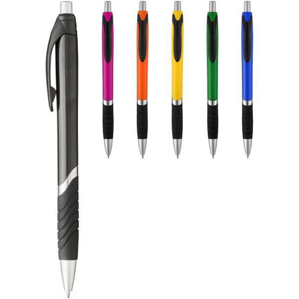 Turbo ballpoint pen with rubber grip - Bullet