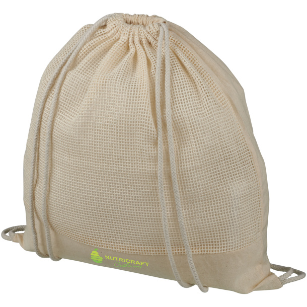 Maine mesh cotton drawstring backpack - Unbranded