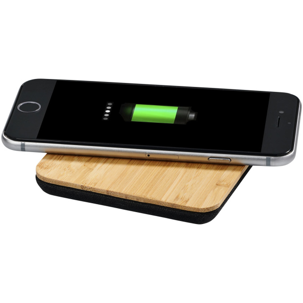 Leaf bamboo and fabric wireless charging pad - Unbranded