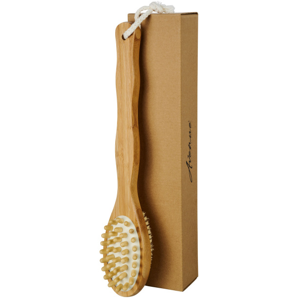 Orion 2-function bamboo shower brush and massager - Unbranded
