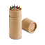 CYLINDER Pencil box with 12 coloured pencils