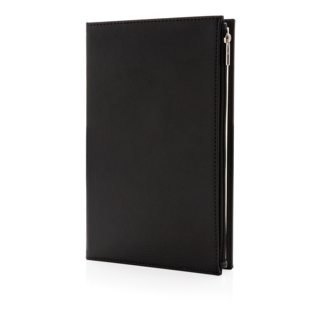  Swiss Peak A5 PU notebook with zipper pocket