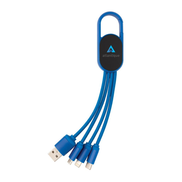 4-in-1 cable with carabiner clip