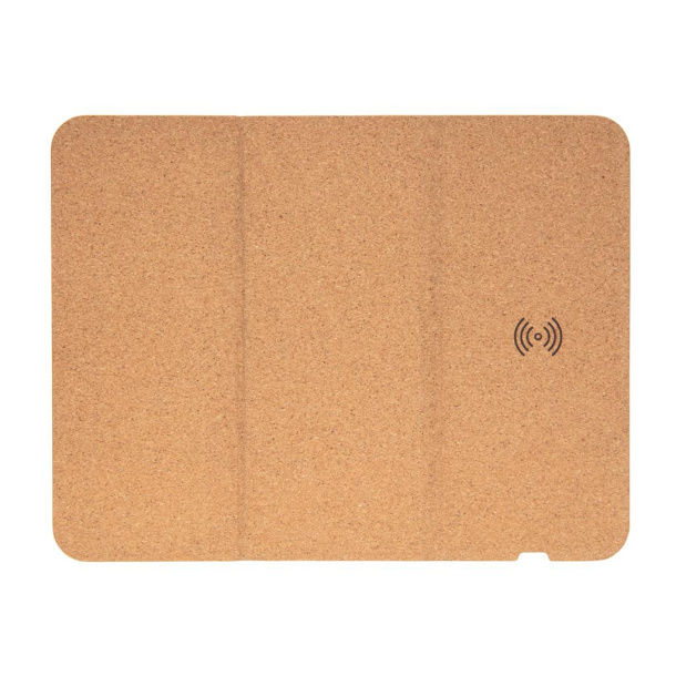  5W wireless charging cork mousepad and stand
