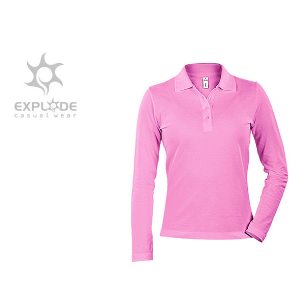 LINDA women’s long sleeve polo shirt - EXPLODE