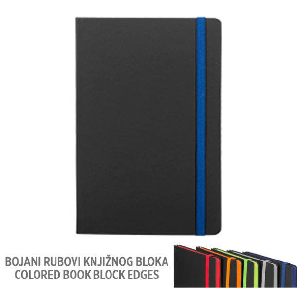 FLUX EDGE A5 notebook with elastic band and colored paper edges