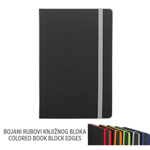 FLUX EDGE A5 notebook with elastic band and colored paper edges