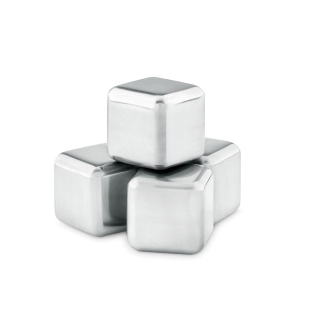 ICY Set of 4 SS ice cubes in pouch
