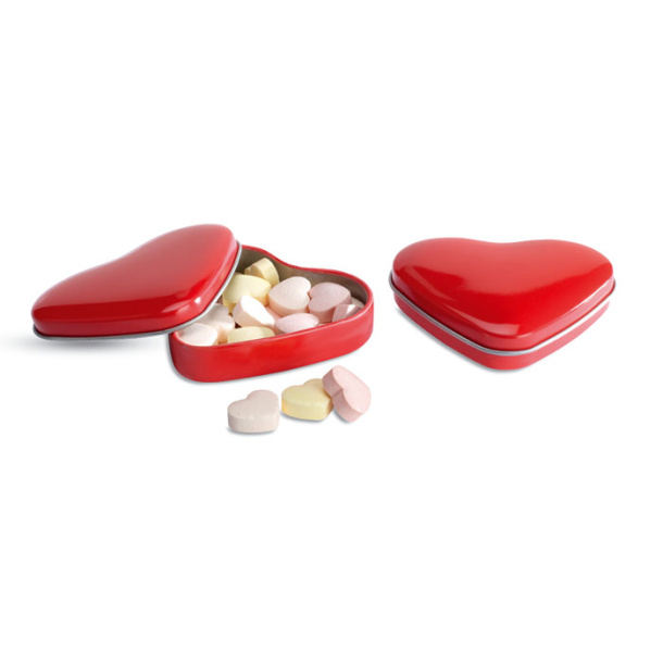 LOVEMINT Heart tin box with candies
