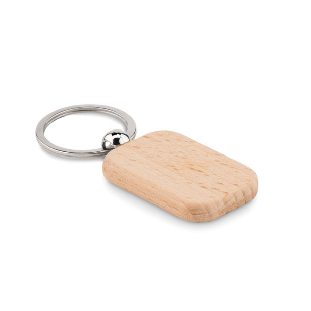 POTY WOOD Rectangular wooden key ring
