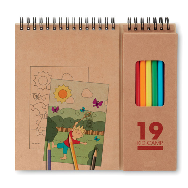 COLOPAD Colouring set with notepad
