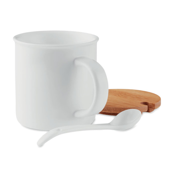 KENYA Porcelain mug with spoon