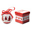 SNOWY Christmas bauble in gift box