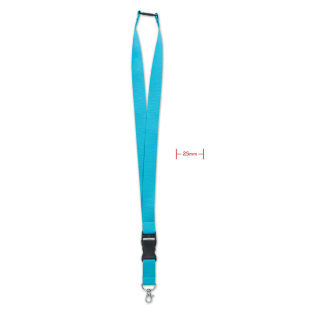 WIDE LANY Lanyard with metal hook 25mm