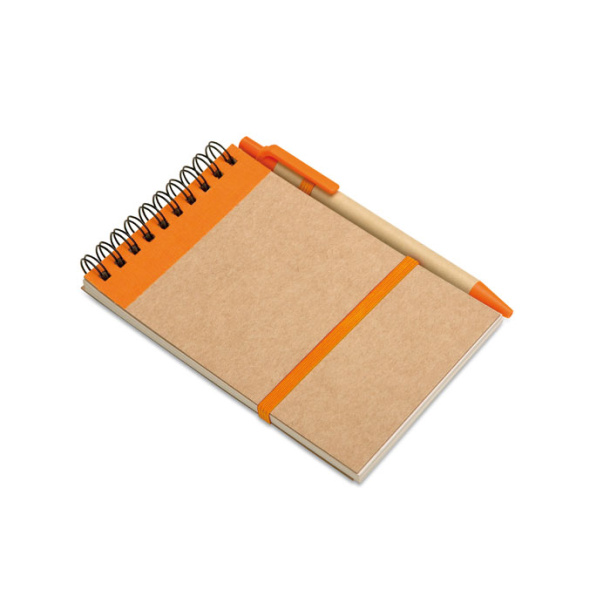 SONORA blok s kemijskom olovkom od recikliranog papira + kemijska olovka
