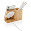  Calgary bamboo 5W wireless charger with pen holder