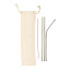  Reusable stainless steel 3 pcs straw set