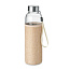 UTAH TOUCH Glass bottle with burlap pouch