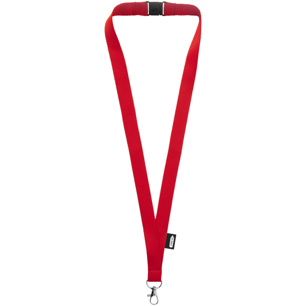 Tom recycled PET lanyard with breakaway closure - Unbranded
