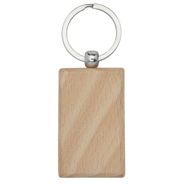 Gian beech wood rectangular keychain - Unbranded