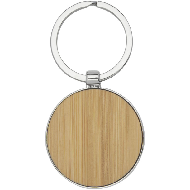Nino bamboo round keychain - Unbranded