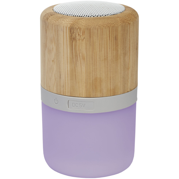 Aurea bamboo Bluetooth® speaker with light - Unbranded
