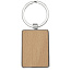 Mauro beech wood rectangular keychain - Unbranded